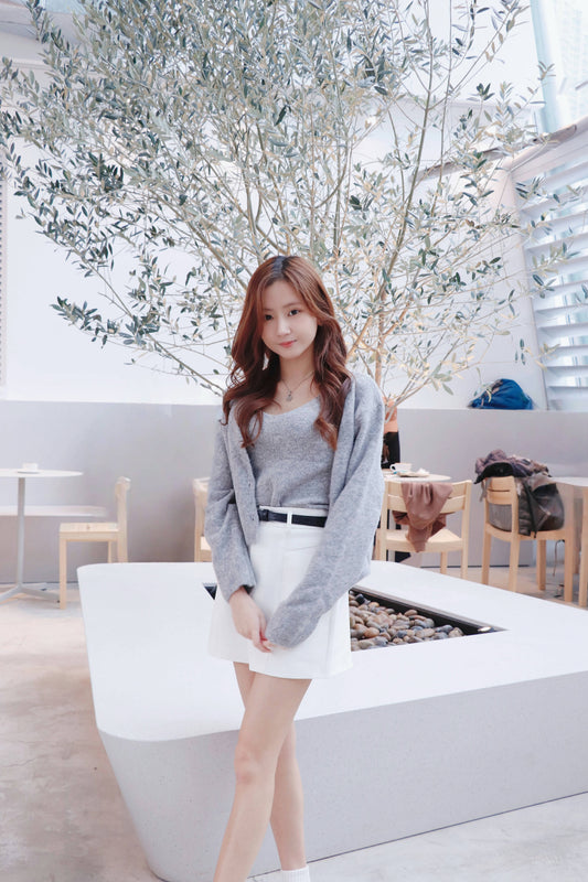 簡約針織背心連外套