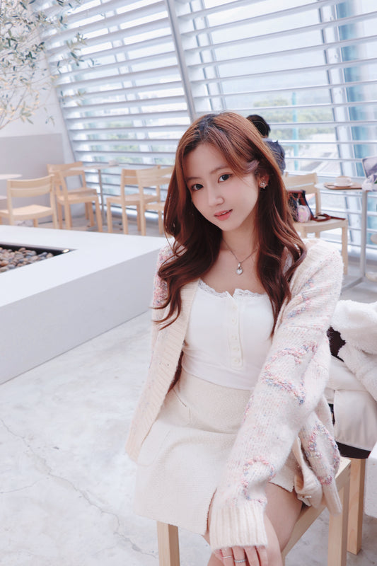 夢幻心形針織外套