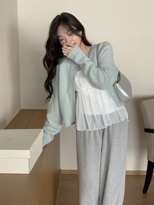 Serene Mist Cardigan(羊毛+羊駝)