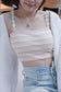 刺繡小花吊帶條紋 Bra Top