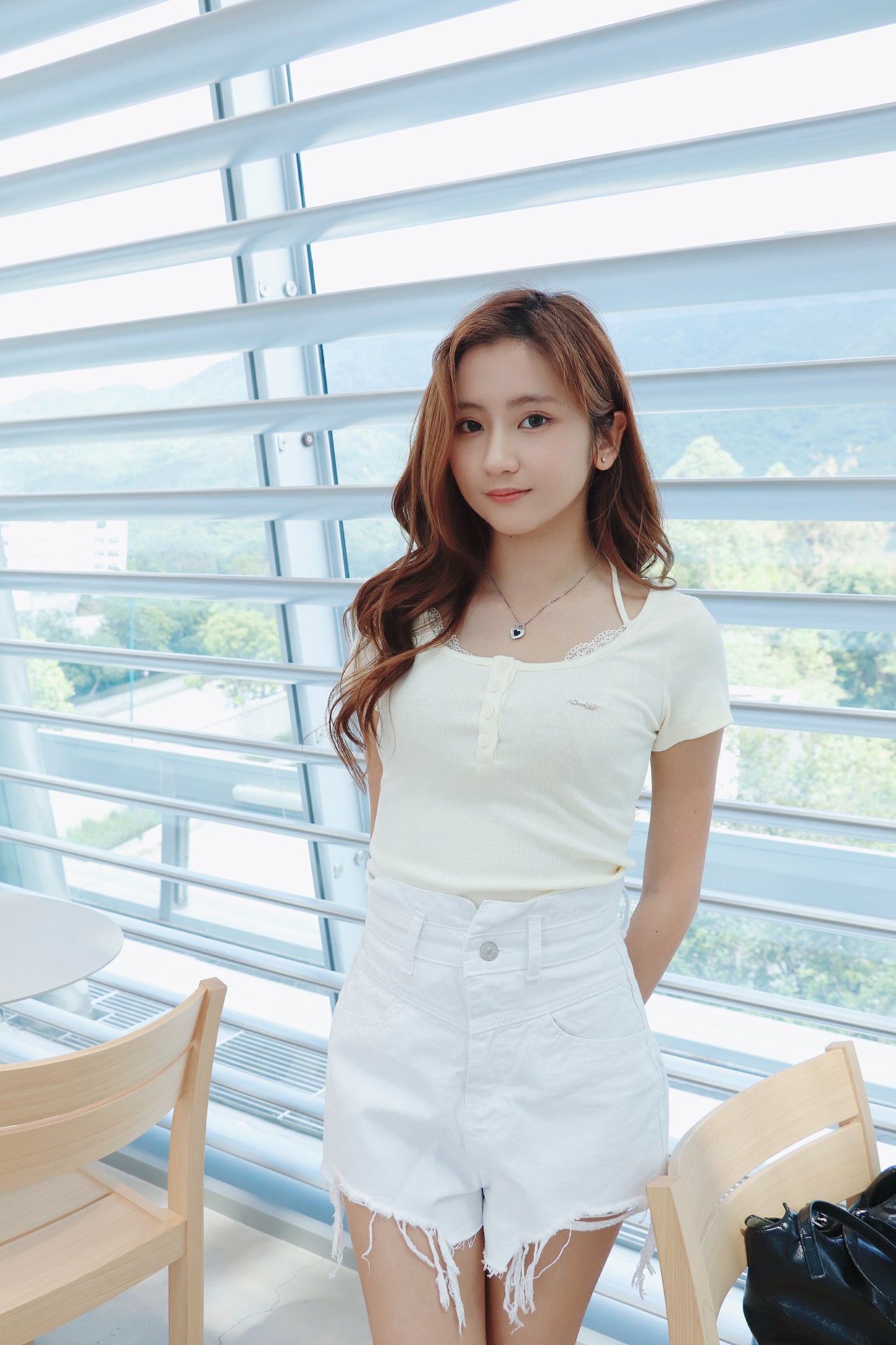 Lace領口掛頸排Top