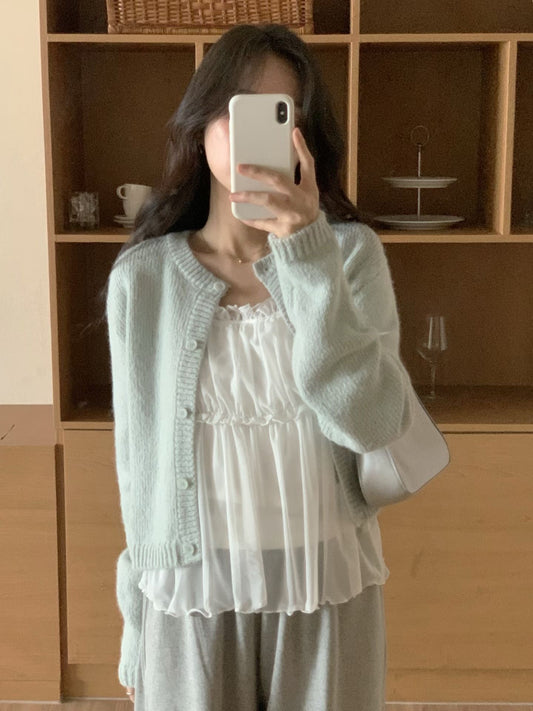 Serene Mist Cardigan（羊毛+羊駝）