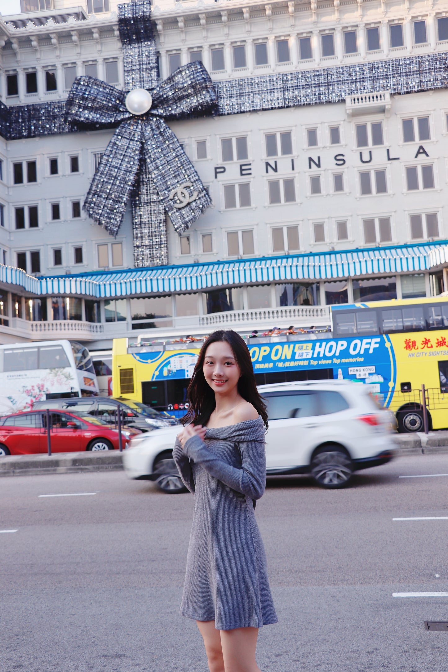 直紋露膊褸空修腰Ops