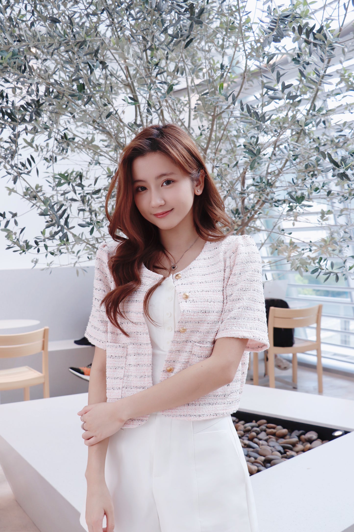 Tweed 金鈕短外套