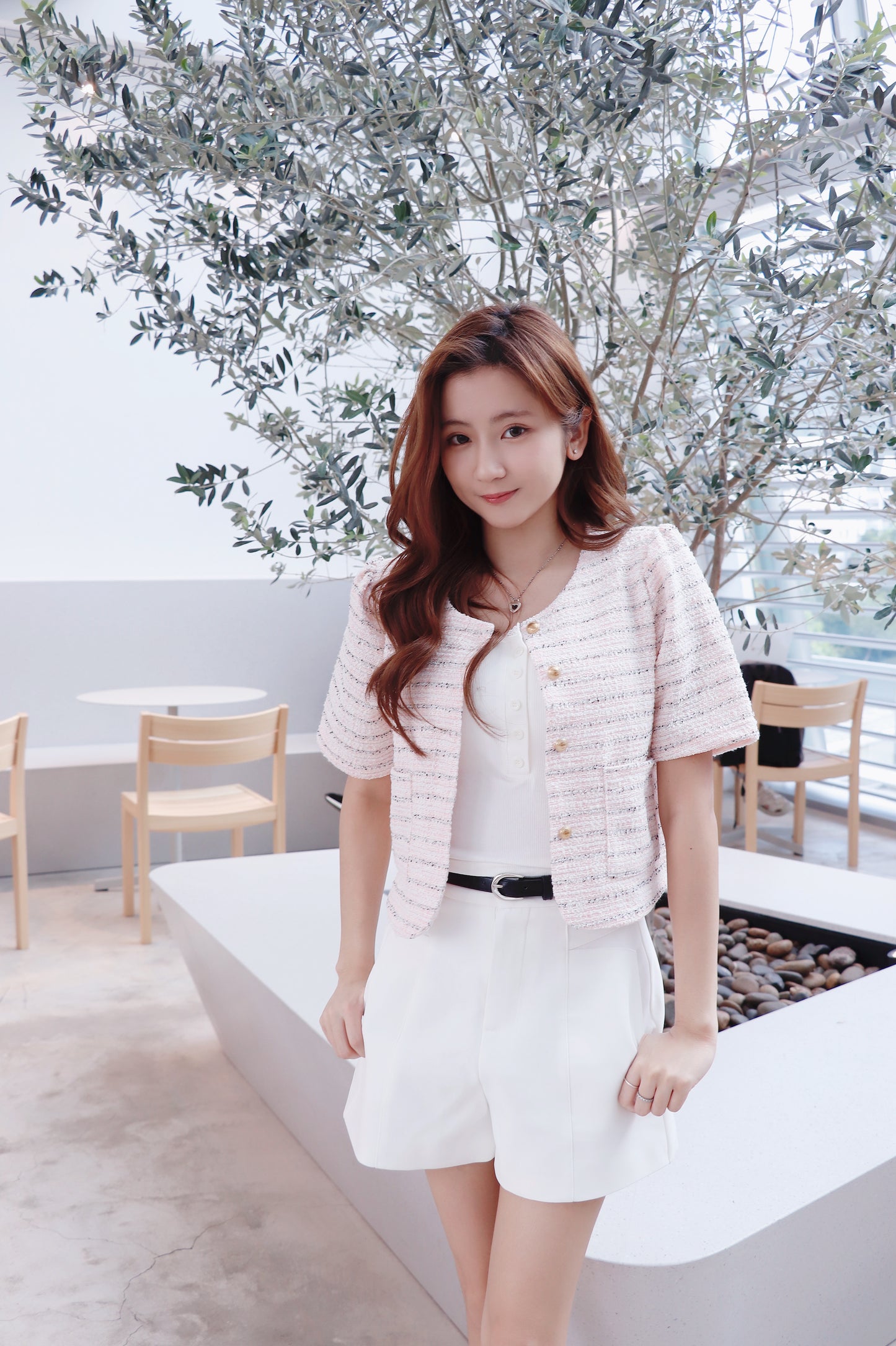 Tweed 金鈕短外套