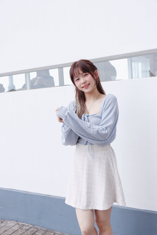 Tweed A-line短裙