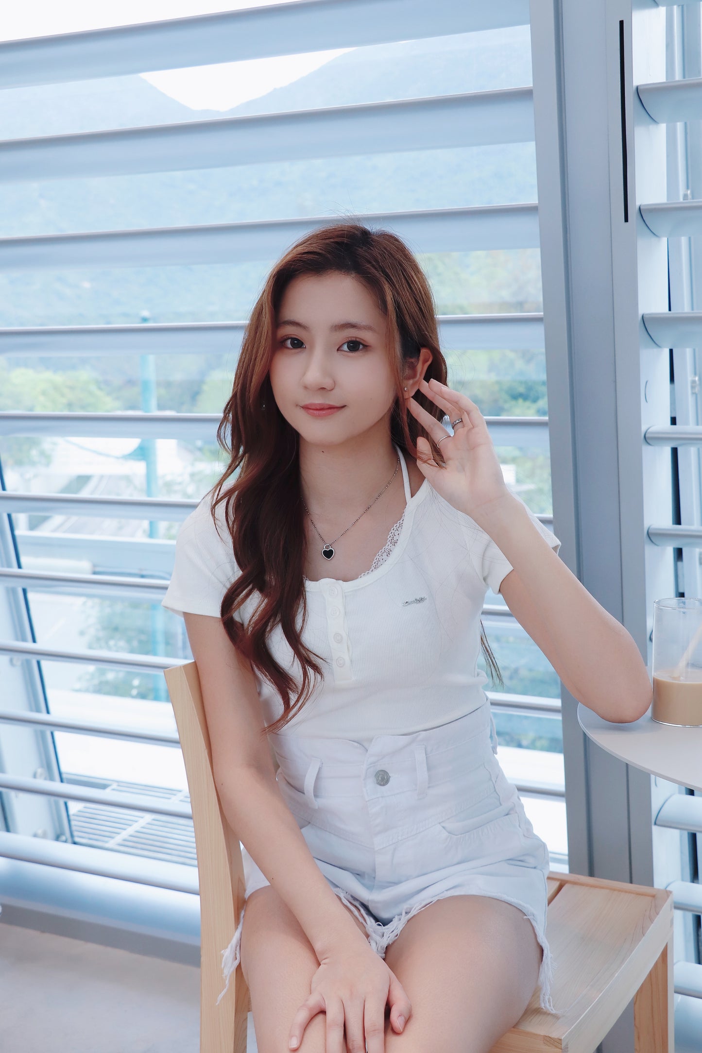 Lace領口掛頸排Top