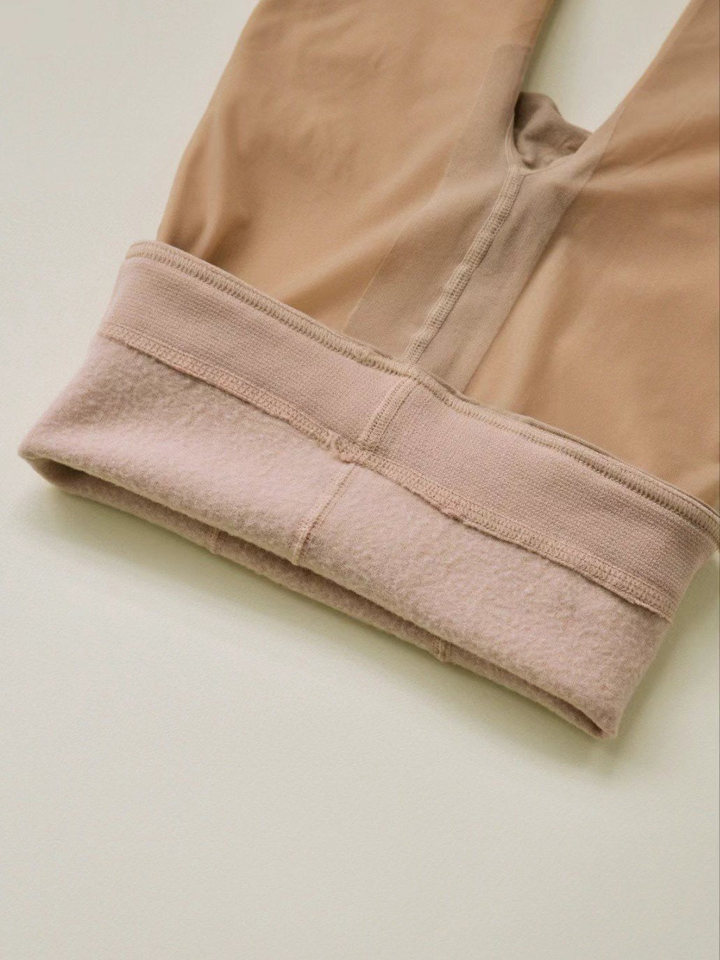 雙層加絨自然不假腳絲襪