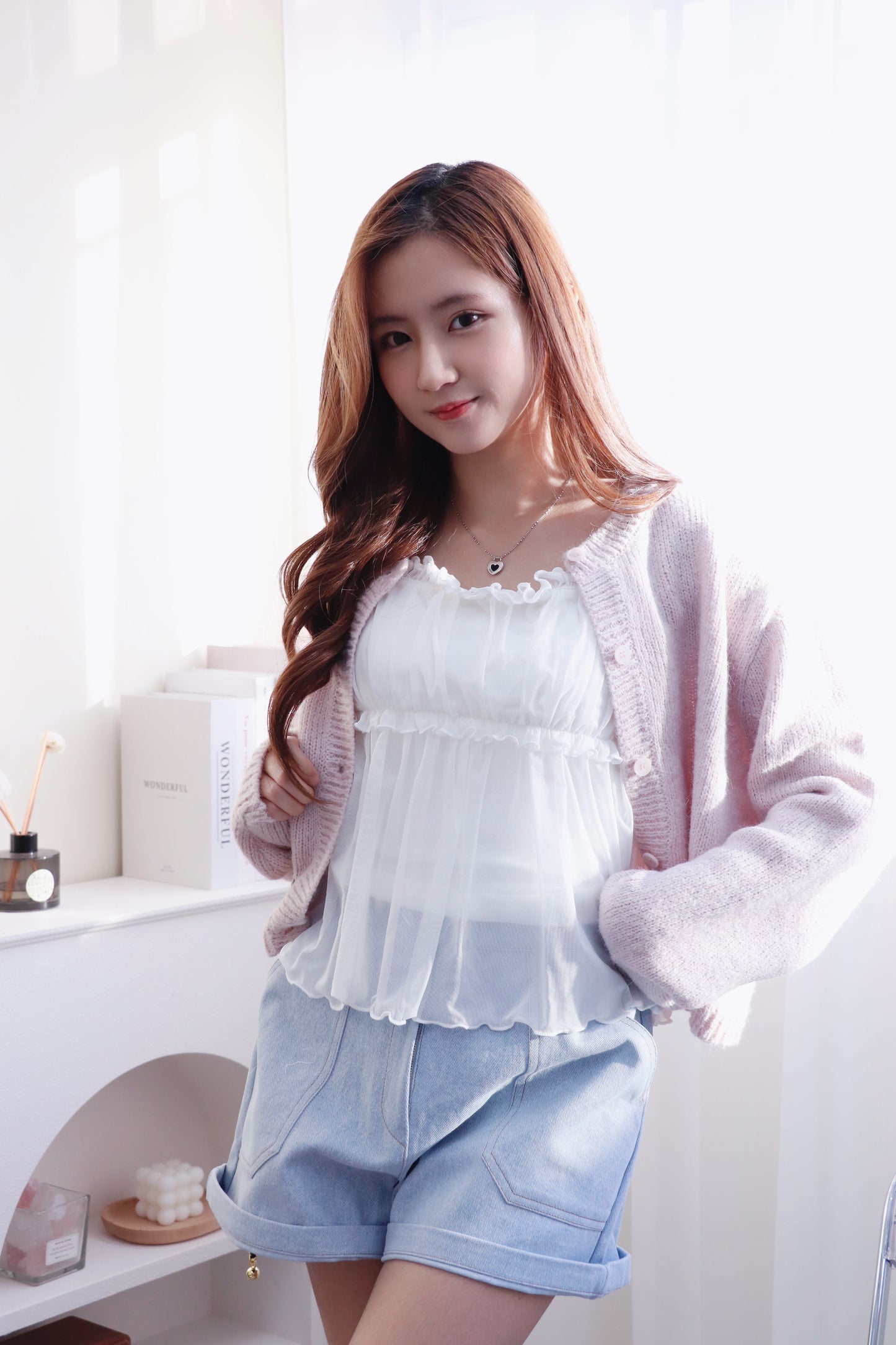 Serene Mist Cardigan（羊毛+羊駝）