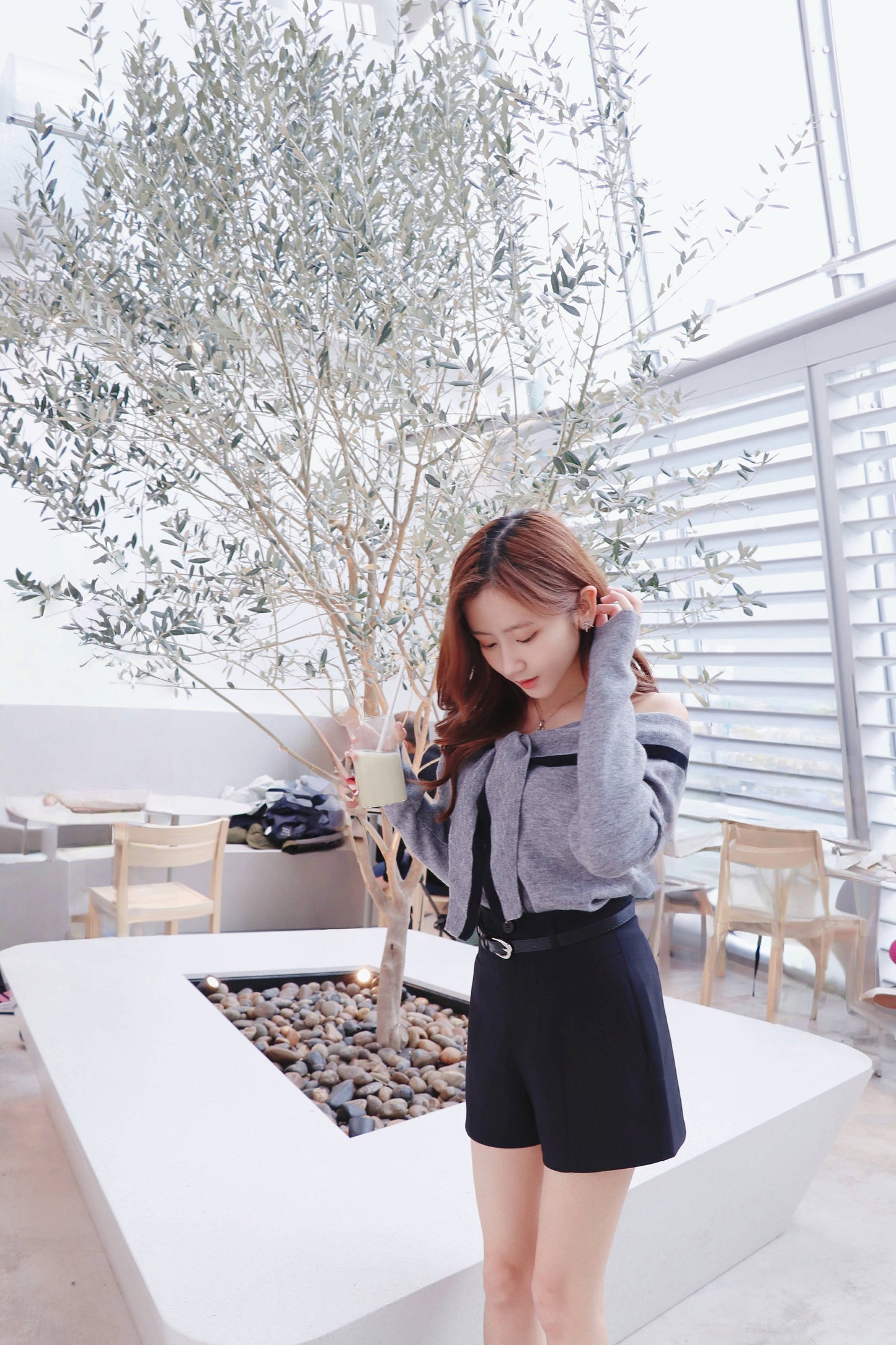 高質西裝短褲連Belt