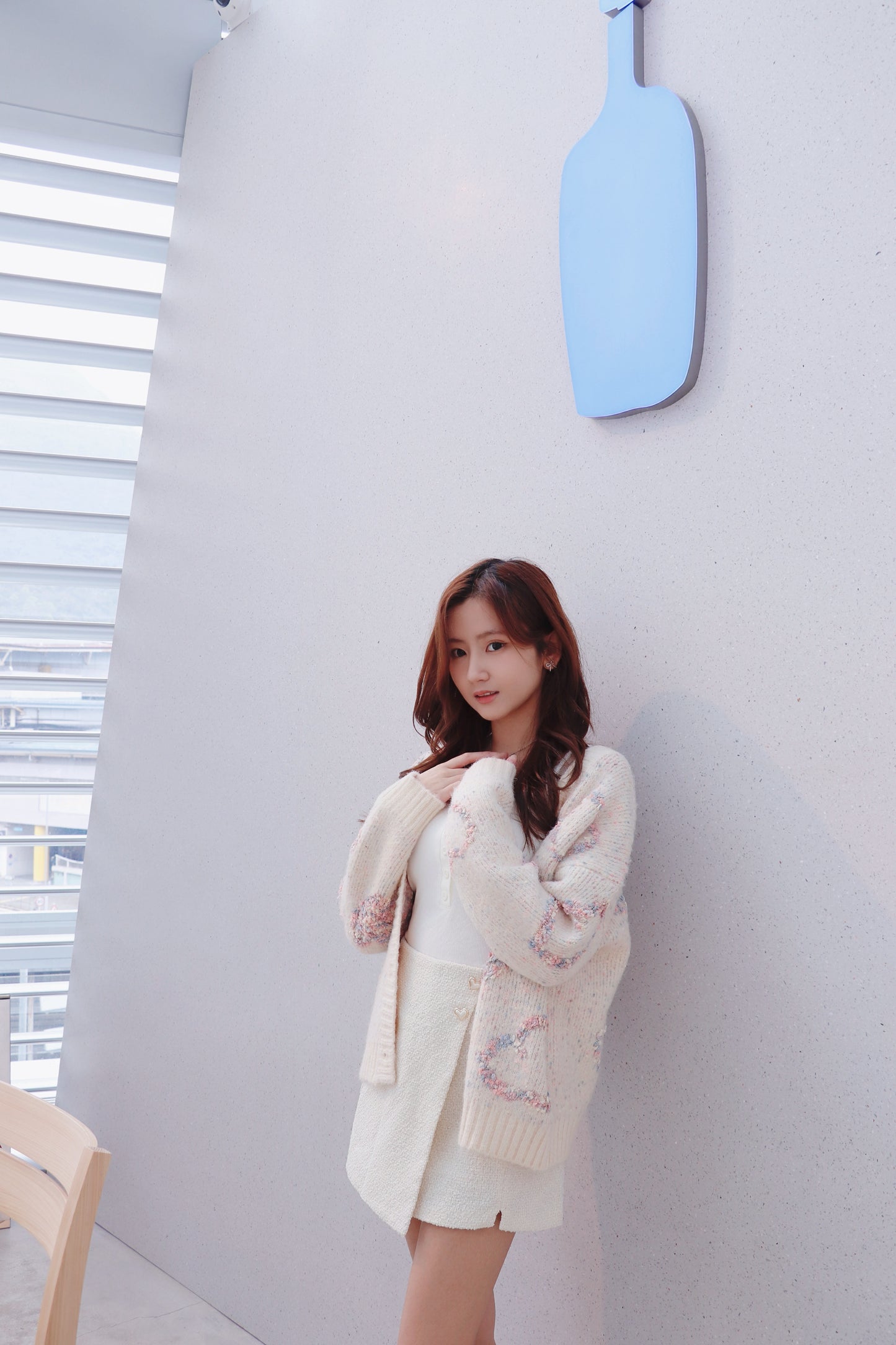 夢幻心形針織外套