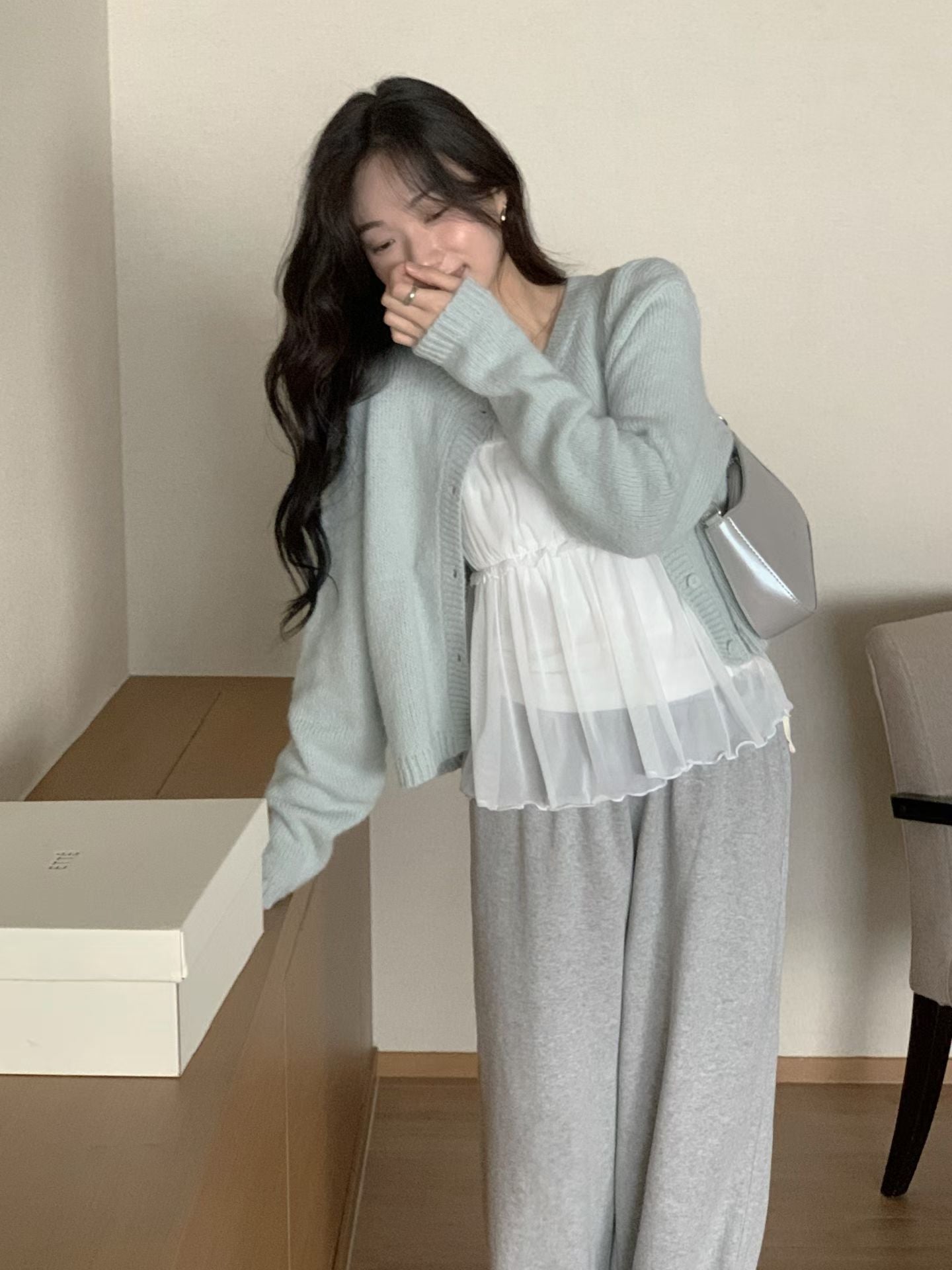 Serene Mist Cardigan（羊毛+羊駝）