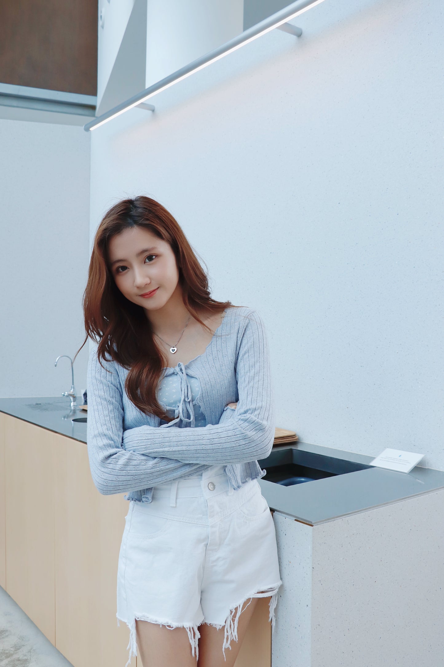 碎花背心連木耳邊外套Set