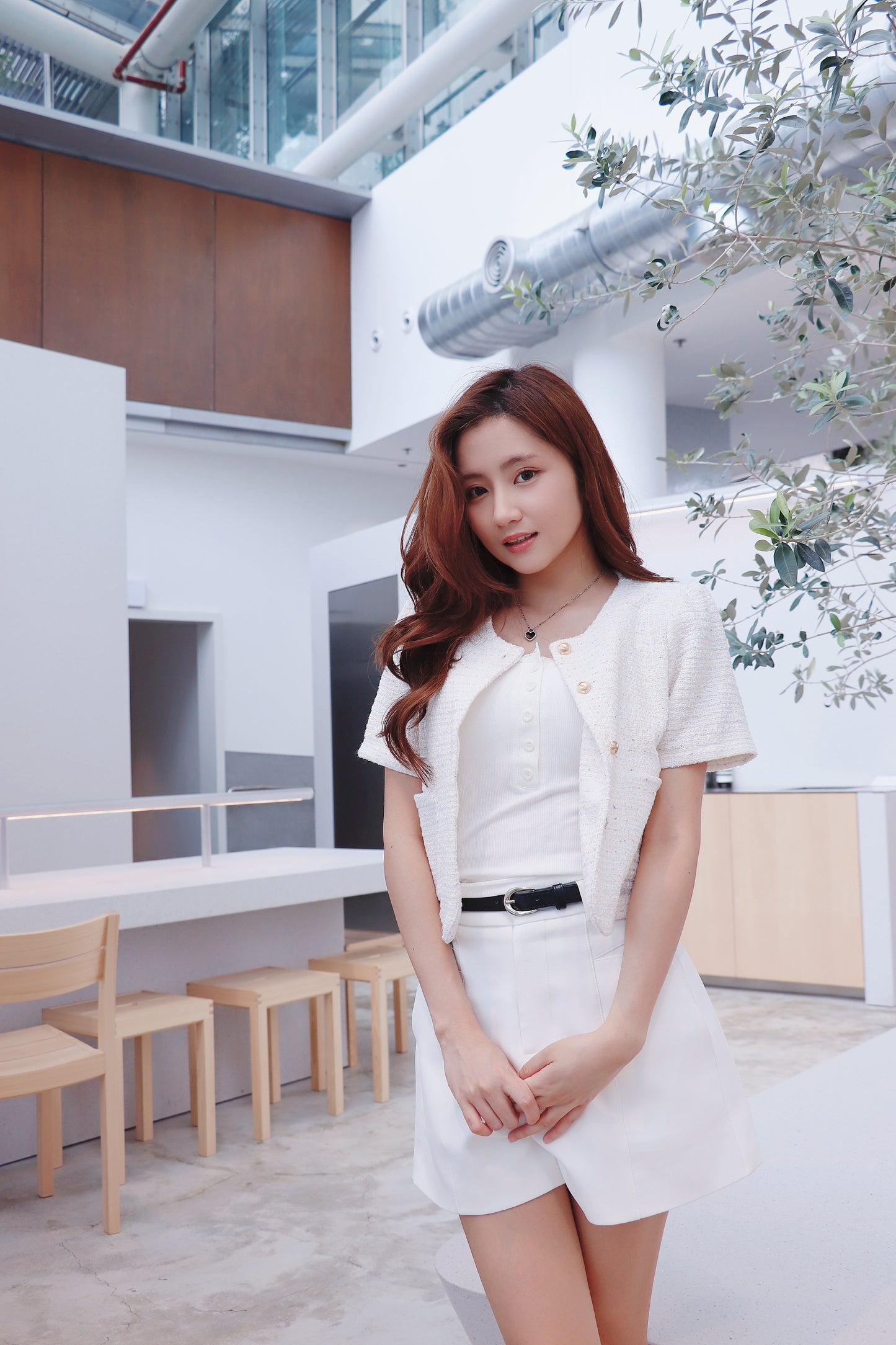 Tweed 金鈕短外套