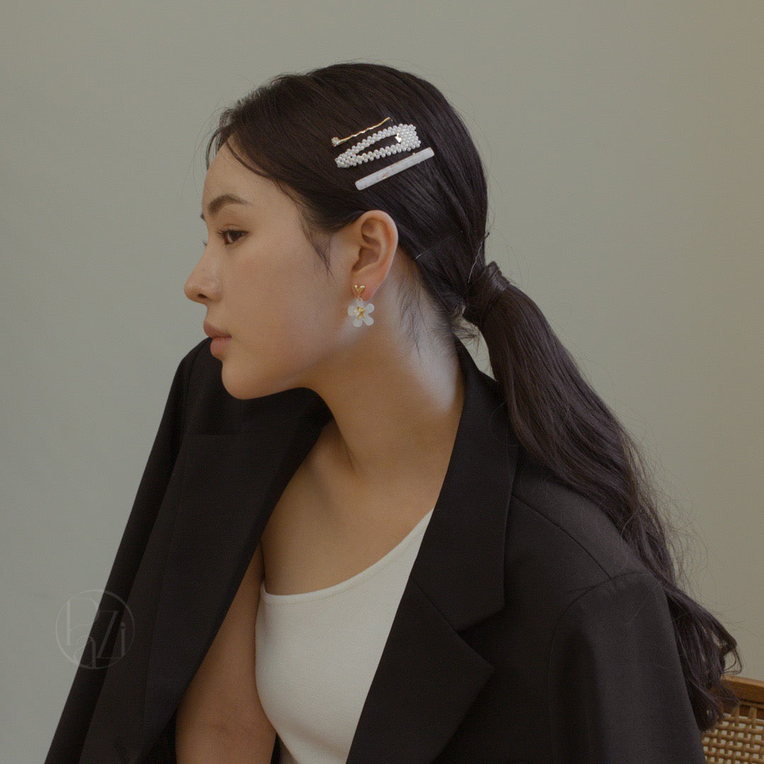 高質精緻珍珠髮夾Set(3件）
